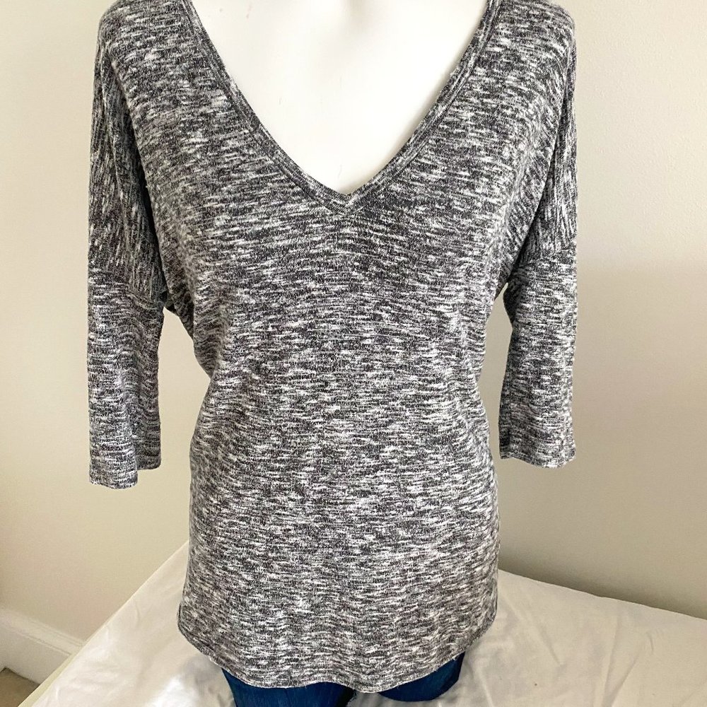 Heather Knit 1/4 Sleeve Top